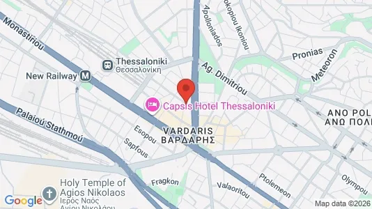 Apartments for rent i Thessaloniki - kort over placeringen
