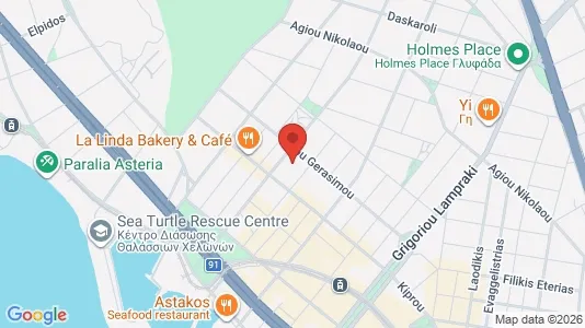 Apartments for rent i Glyfada - kort over placeringen