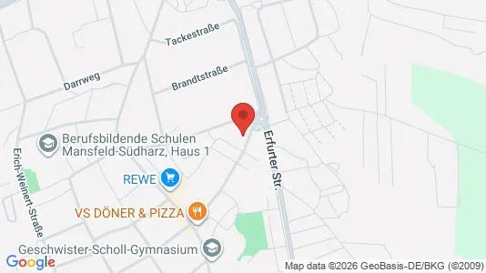 Apartments for rent i Mansfeld-Südharz - kort over placeringen