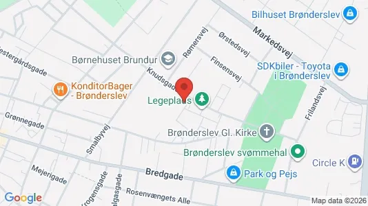 Apartments for rent i Brønderslev - kort over placeringen