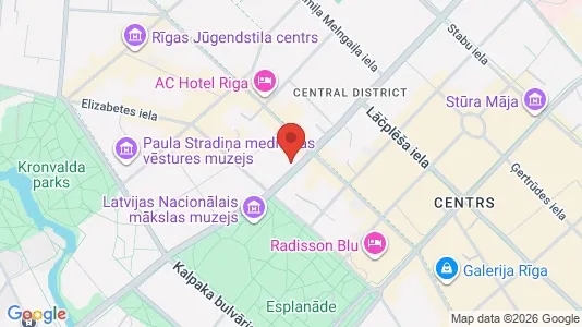 Apartments for rent i Riga Centrs - kort over placeringen