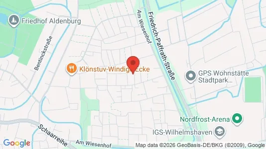 Apartments for rent i Wilhelmshaven - kort over placeringen