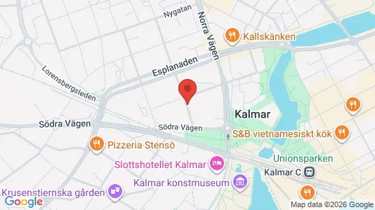 Rooms for rent i Kalmar - kort over placeringen