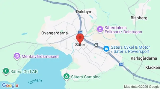 Apartments for rent i Säter - kort over placeringen