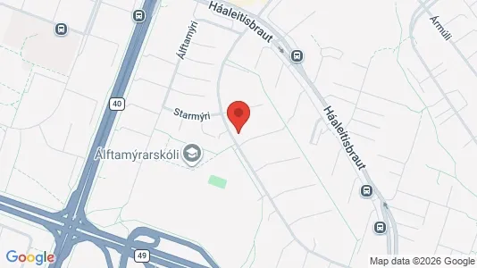 Apartments for rent i Reykjavík Háaleiti - kort over placeringen