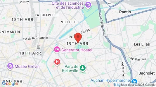 Rooms for rent i Paris 19ème arrondissement - kort over placeringen