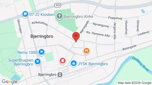 Apartments for rent i Bjerringbro - kort over placeringen