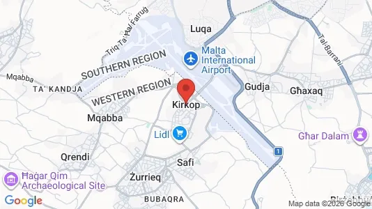 Houses for rent i Ħal Kirkop - kort over placeringen