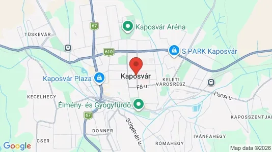 Apartments for rent i Kaposvári - kort over placeringen