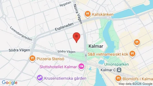 Rooms for rent i Kalmar - kort over placeringen