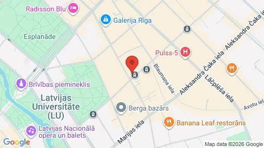 Apartments for rent i Riga Centrs - kort over placeringen