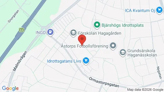 Apartments for rent i Åstorp - kort over placeringen