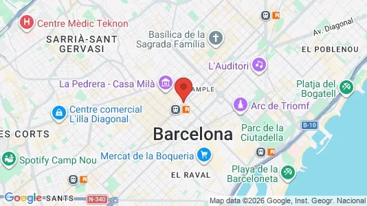 Rooms for rent i Barcelona Eixample - kort over placeringen