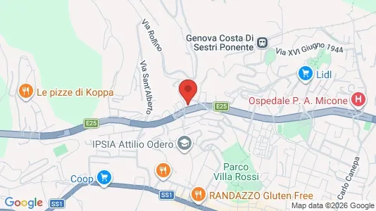 Apartments for rent i Genoa - kort over placeringen