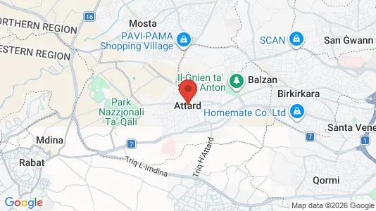 Houses for rent i Ħ'Attard - kort over placeringen
