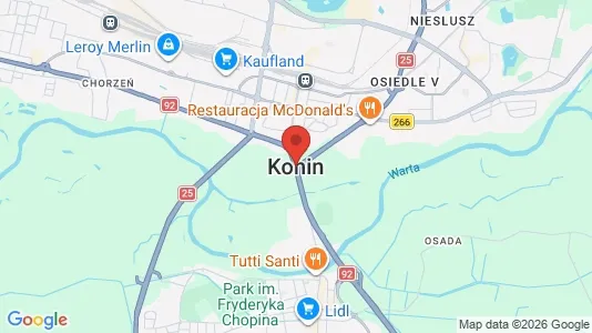 Houses for rent i Konin - kort over placeringen