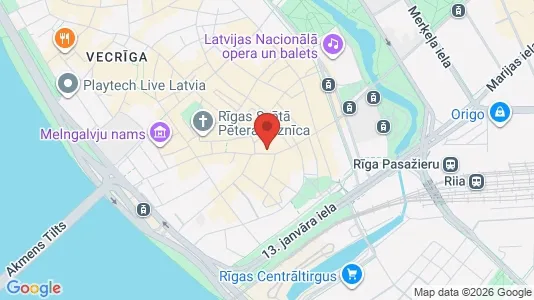 Apartments for rent i Riga Vecrīga - kort over placeringen