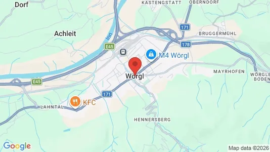 Apartments for rent i Wörgl - kort over placeringen