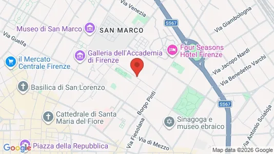 Apartments for rent i Florence - kort over placeringen