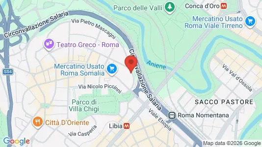 Apartments for rent i Roma Municipio II – Parioli/Nomentano - kort over placeringen
