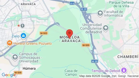 Apartments for rent i Madrid Moncloa-Aravaca - kort over placeringen