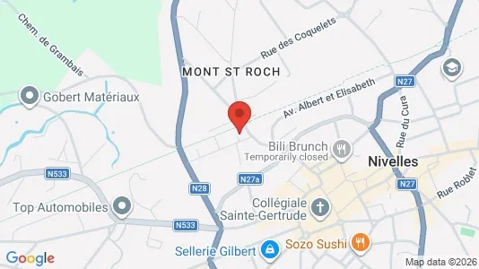 Apartments for rent i Nijvel - kort over placeringen