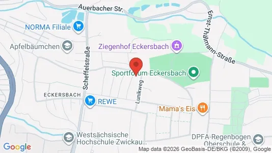 Apartments for rent i Zwickau - kort over placeringen