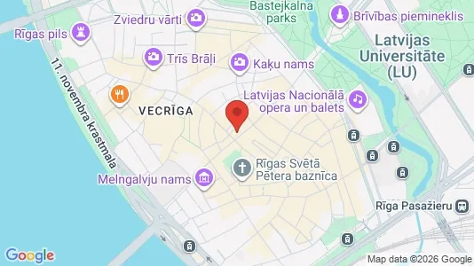 Apartments for rent i Riga Vecrīga - kort over placeringen