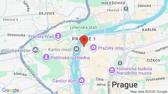 Apartments for rent i Prague 1 - kort over placeringen