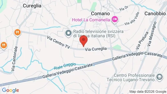 Apartments for rent i Lugano - kort over placeringen