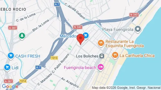 Apartments for rent i Fuengirola - kort over placeringen