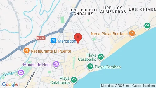 Apartments for rent i Nerja - kort over placeringen
