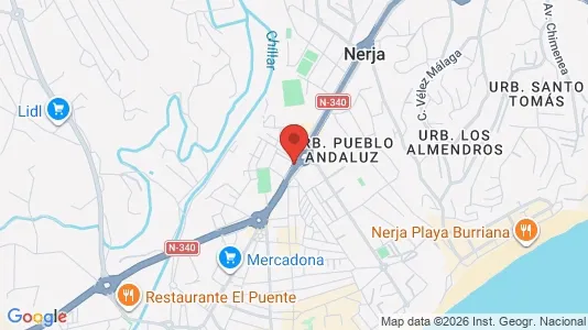 Apartments for rent i Nerja - kort over placeringen