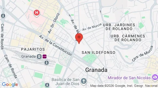 Rooms for rent i Granada - kort over placeringen