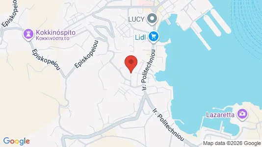 Apartments for rent i Syros-Ermoupoli - kort over placeringen