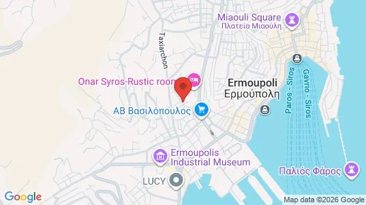 Apartments for rent i Syros-Ermoupoli - kort over placeringen