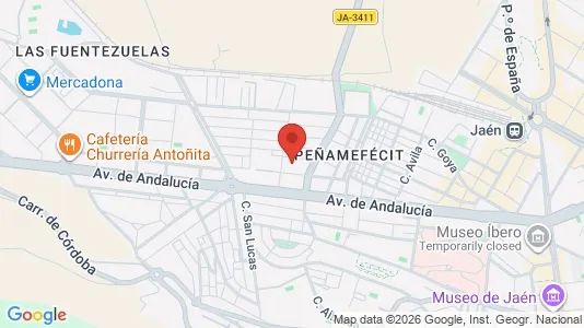 Rooms for rent i Jaén - kort over placeringen
