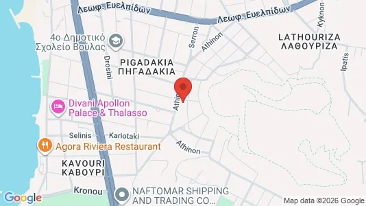 Apartments for rent i Glyfada - kort over placeringen