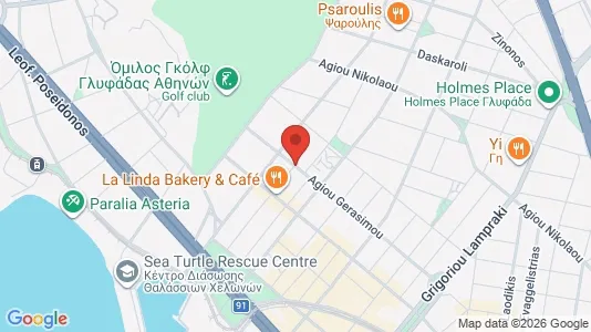 Apartments for rent i Glyfada - kort over placeringen