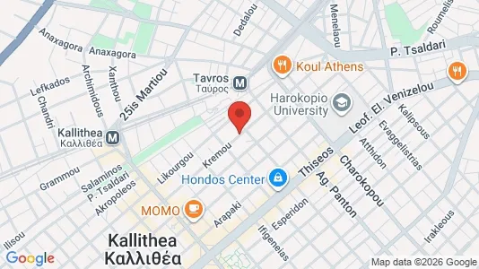 Apartments for rent i Kallithea - kort over placeringen
