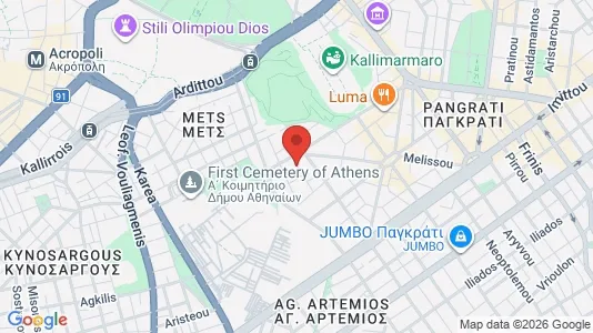 Apartments for rent i Athens Neos Kosmos - kort over placeringen