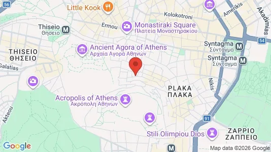 Apartments for rent i Athens Monastiraki - kort over placeringen