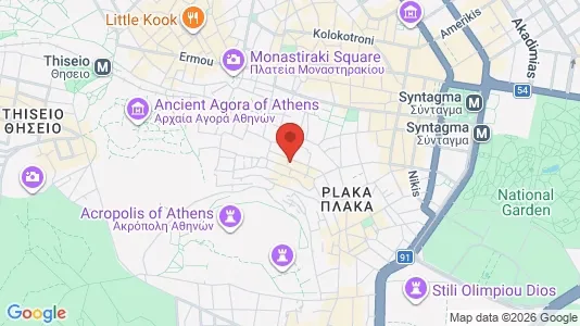 Apartments for rent i Athens Monastiraki - kort over placeringen