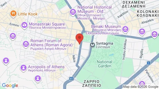 Apartments for rent i Athens Monastiraki - kort over placeringen