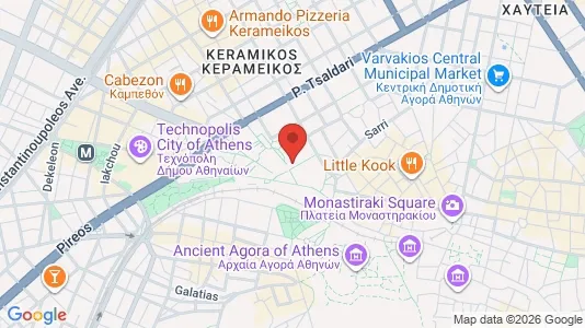Apartments for rent i Athens Monastiraki - kort over placeringen