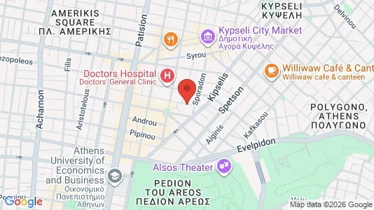 Apartments for rent i Athens Kypseli - kort over placeringen
