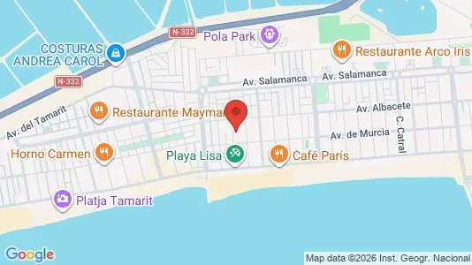 Apartments for rent i Santa Pola - kort over placeringen