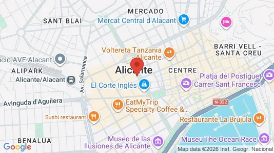 Apartments for rent i Alicante/Alacant - kort over placeringen