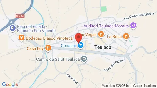 Apartments for rent i Teulada - kort over placeringen