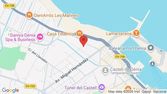 Apartments for rent i Dénia - kort over placeringen